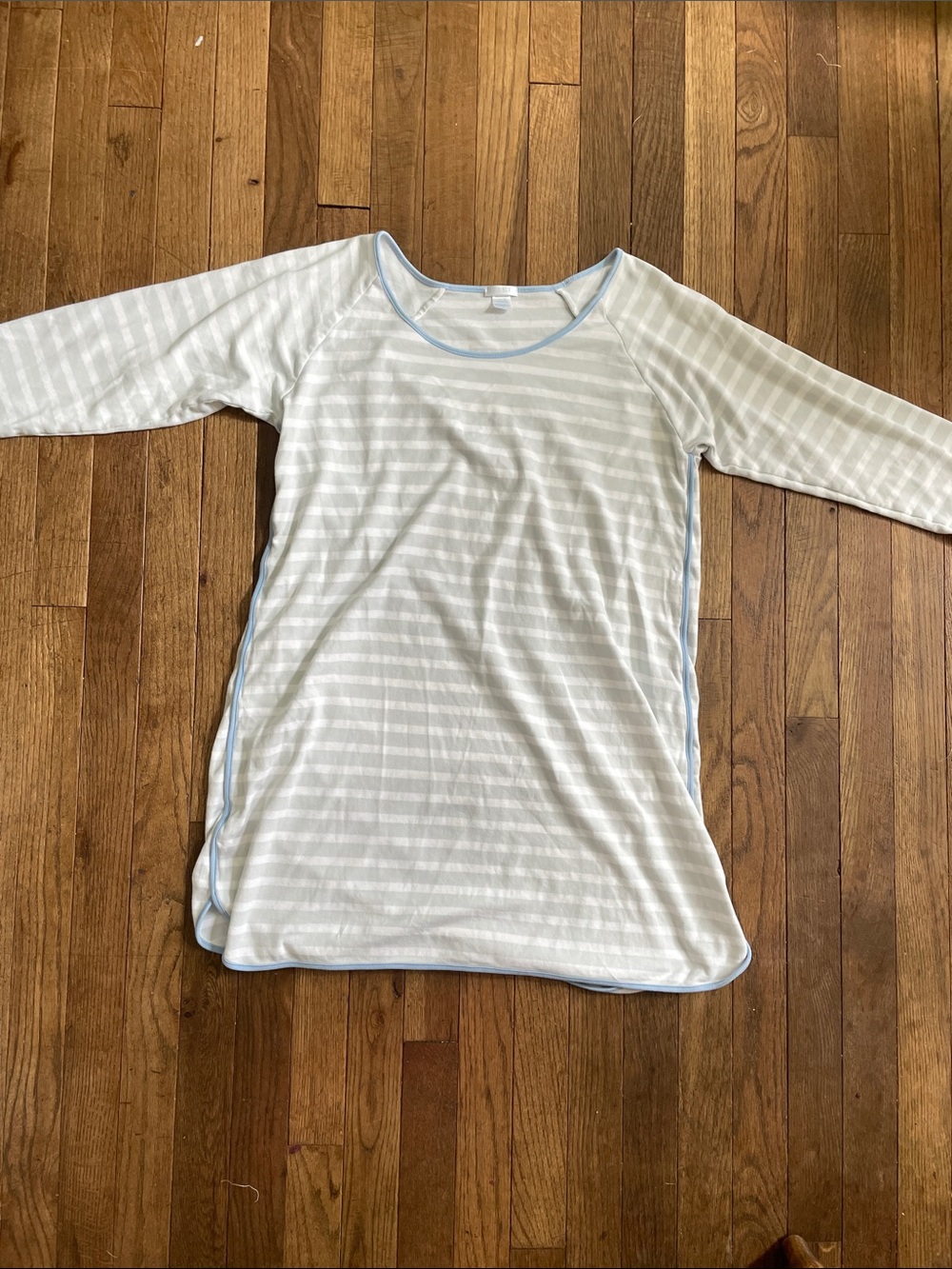 Lake Long Sleeve Striped Nightgown